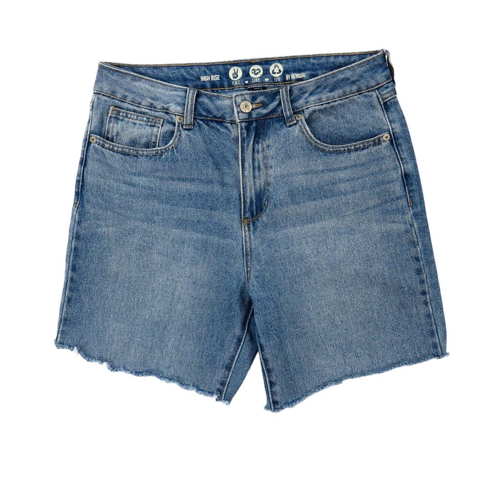 Rewash 90s Vintage High Rise Jean Shorts Denim Frayed Cut Off Shorts 30"